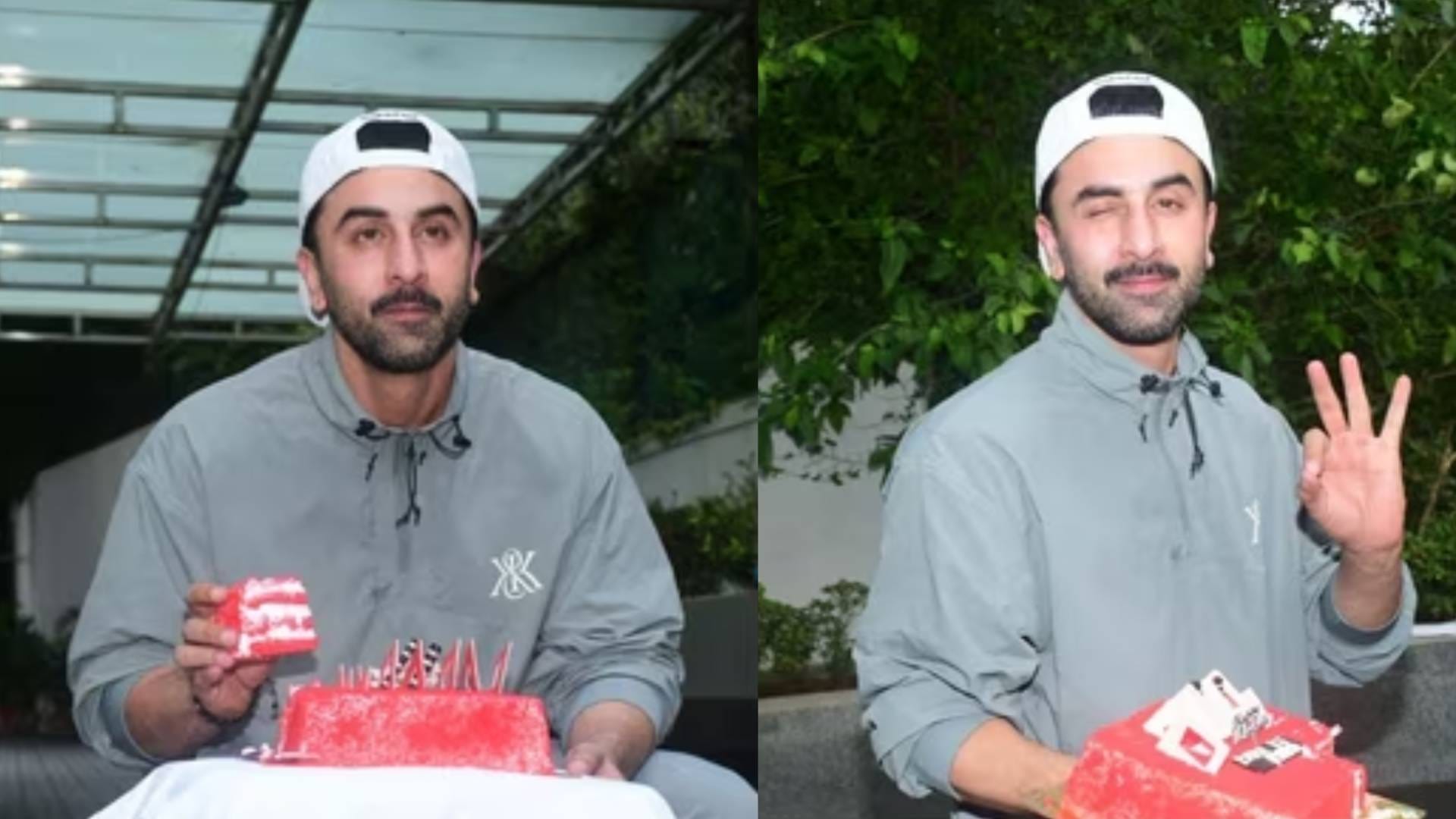love and war actor Ranbir Kapoor meets his fans outside home in bandra mumbai on 42nd birthday accepts wishes