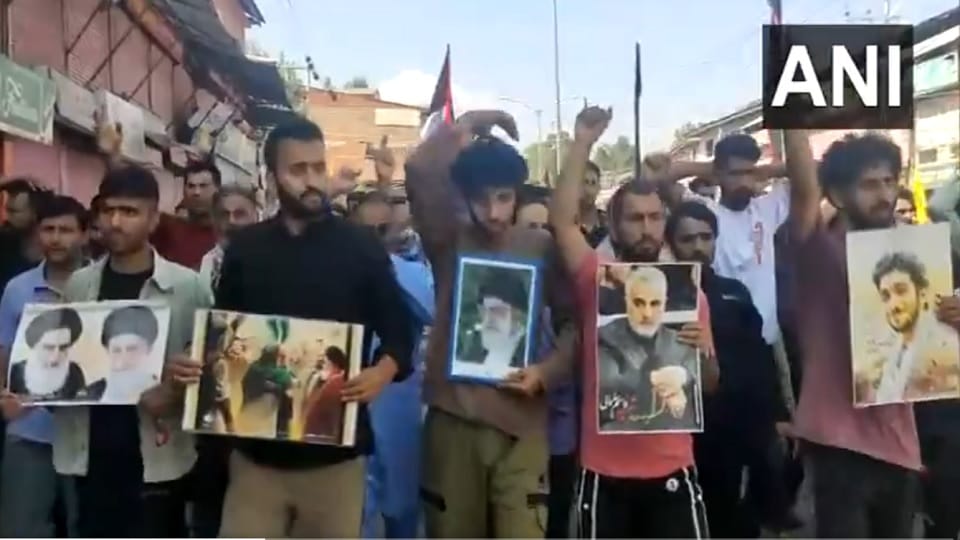 A protest march was held in Budgam against the killing of Hezbollah chief Hassan Nasrallah