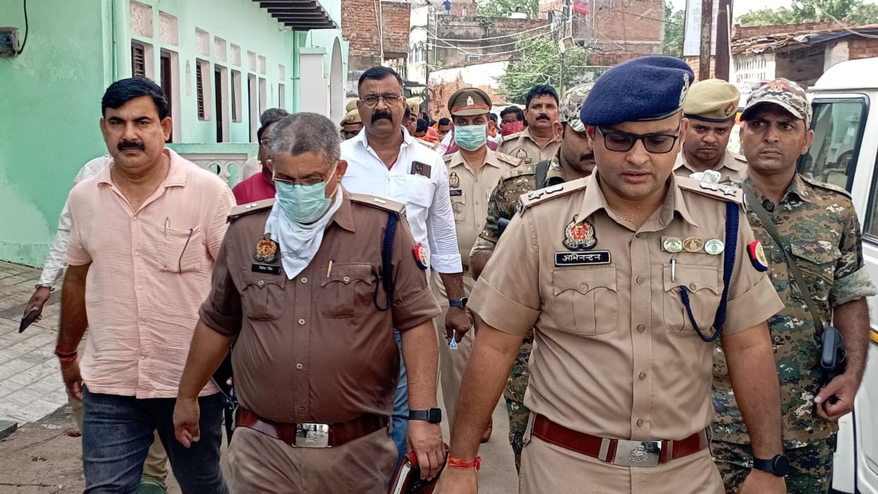 Police force reached Mirzapur to investigate complaint of cow slaughter
