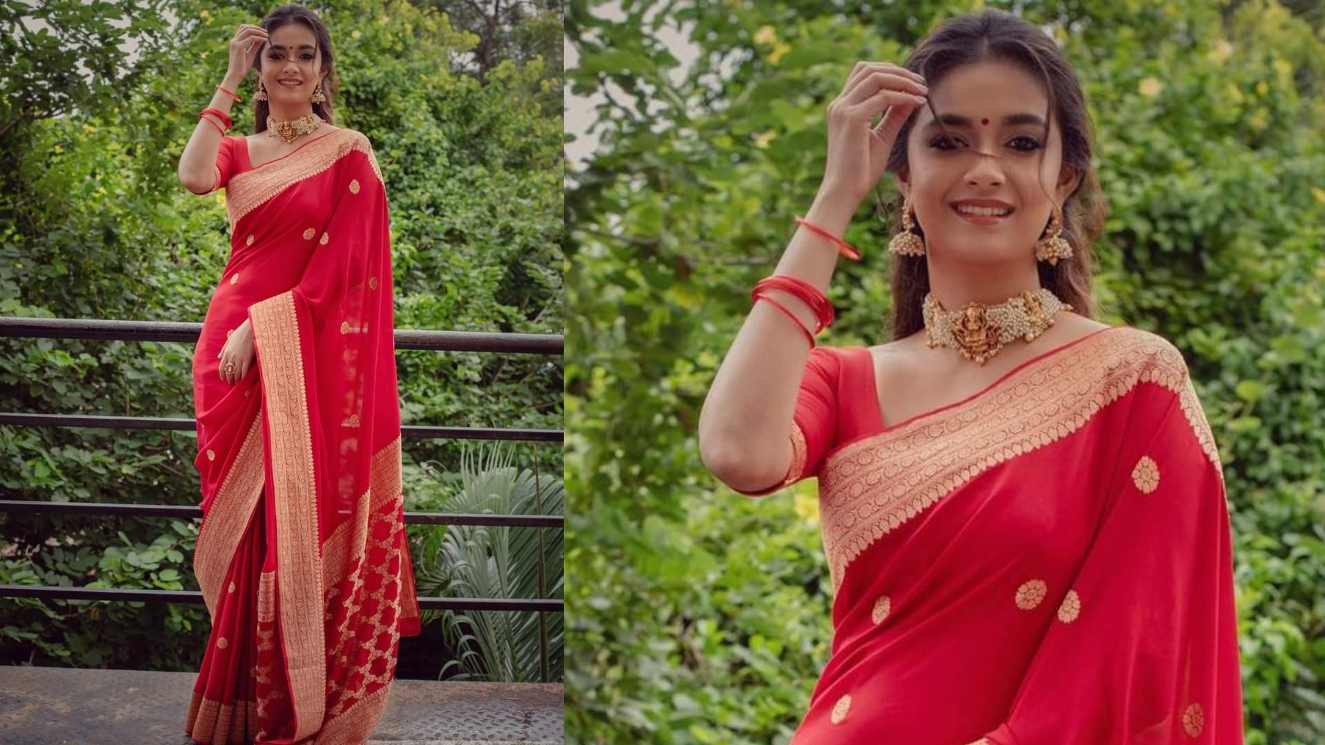 Karwa Chauth 2024 trendy red saree suit and lehenga collection 2024