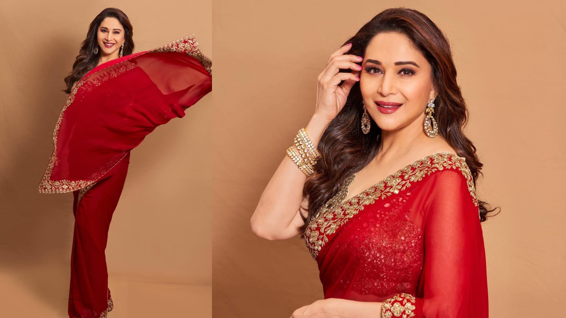Karwa Chauth 2024 trendy red saree suit and lehenga collection 2024