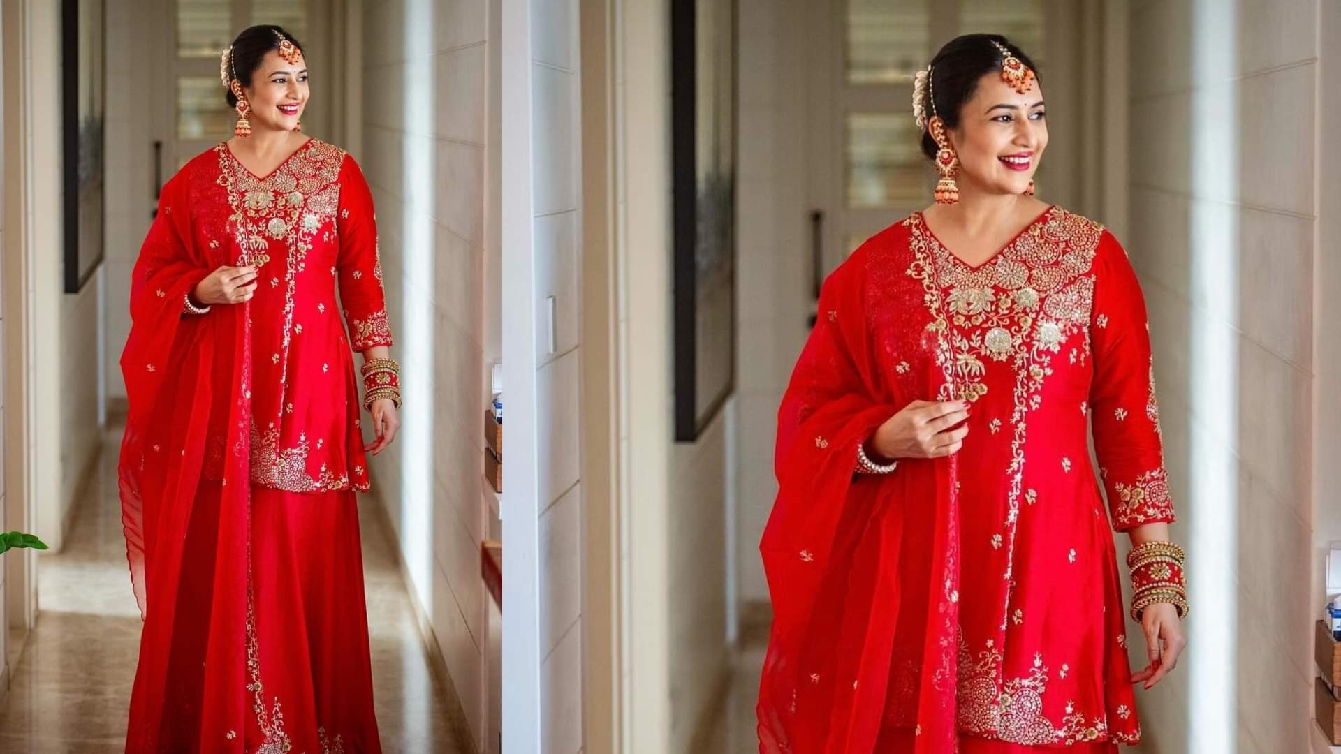 Karwa Chauth 2024 trendy red saree suit and lehenga collection 2024