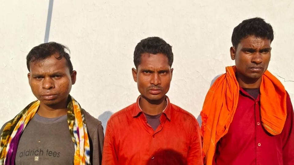 Security forces arrested three active Naxalites explosives also recovered in Bijapur