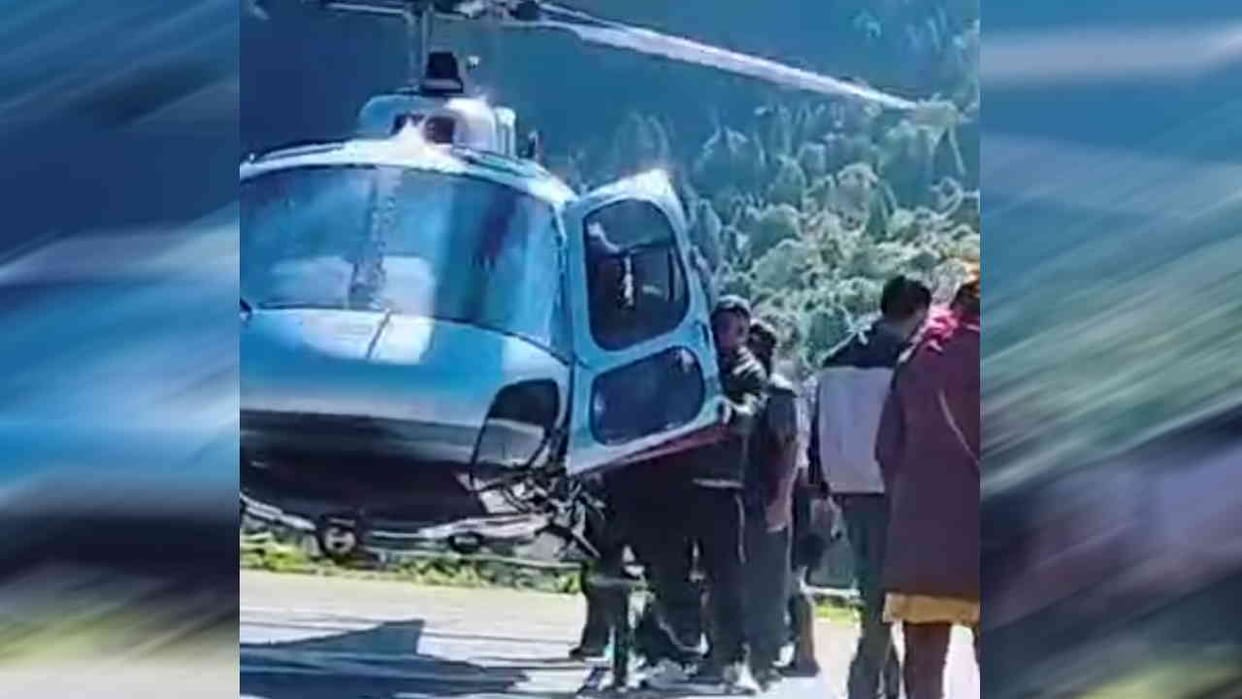 Devotees are being seated in the helicopter started at Jankichatti accident risk Uttarkashi News