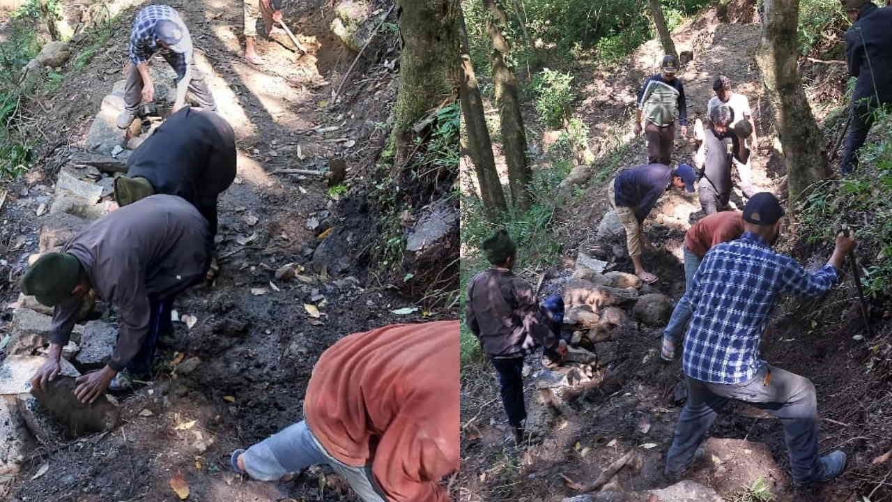 Kedarnath yatra route Work on pedestrian bypass started again in Sonprayag relief from landslide zone