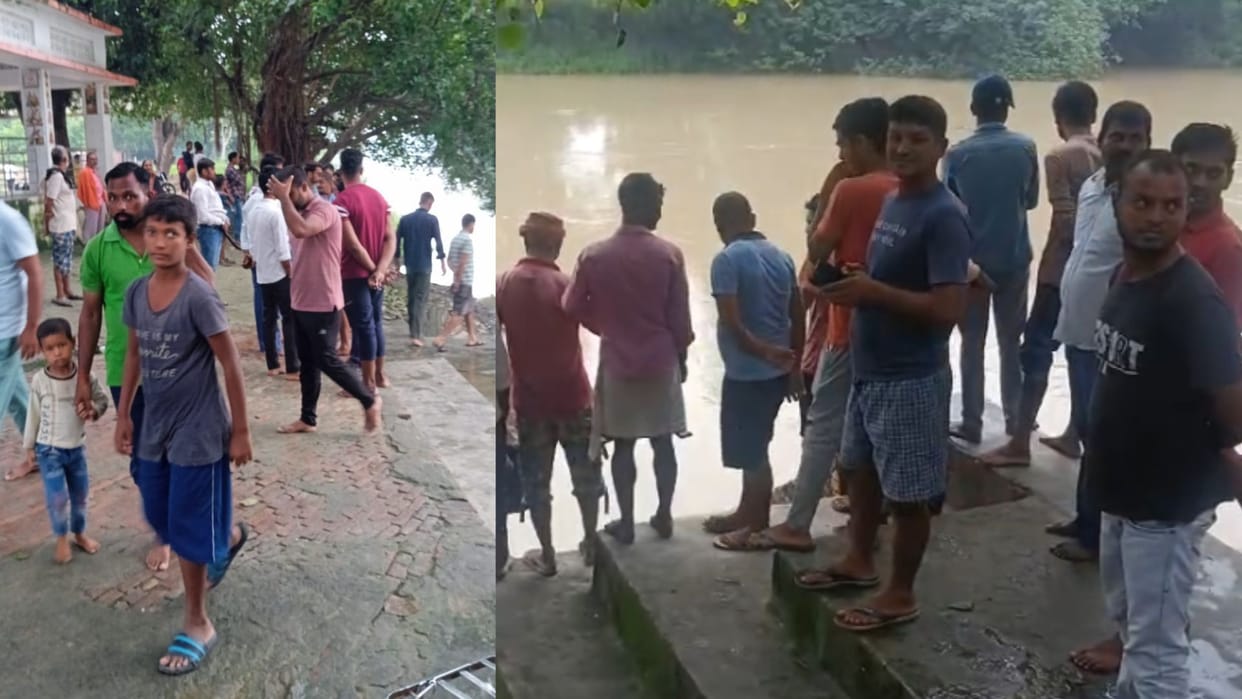 man died due to drowned in river during bath in mau