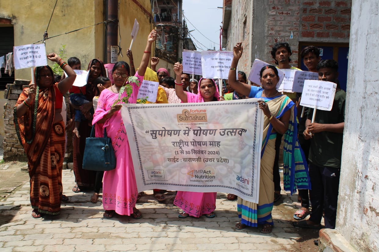 Adani Foundation celebrated National Nutrition Month in varanasi