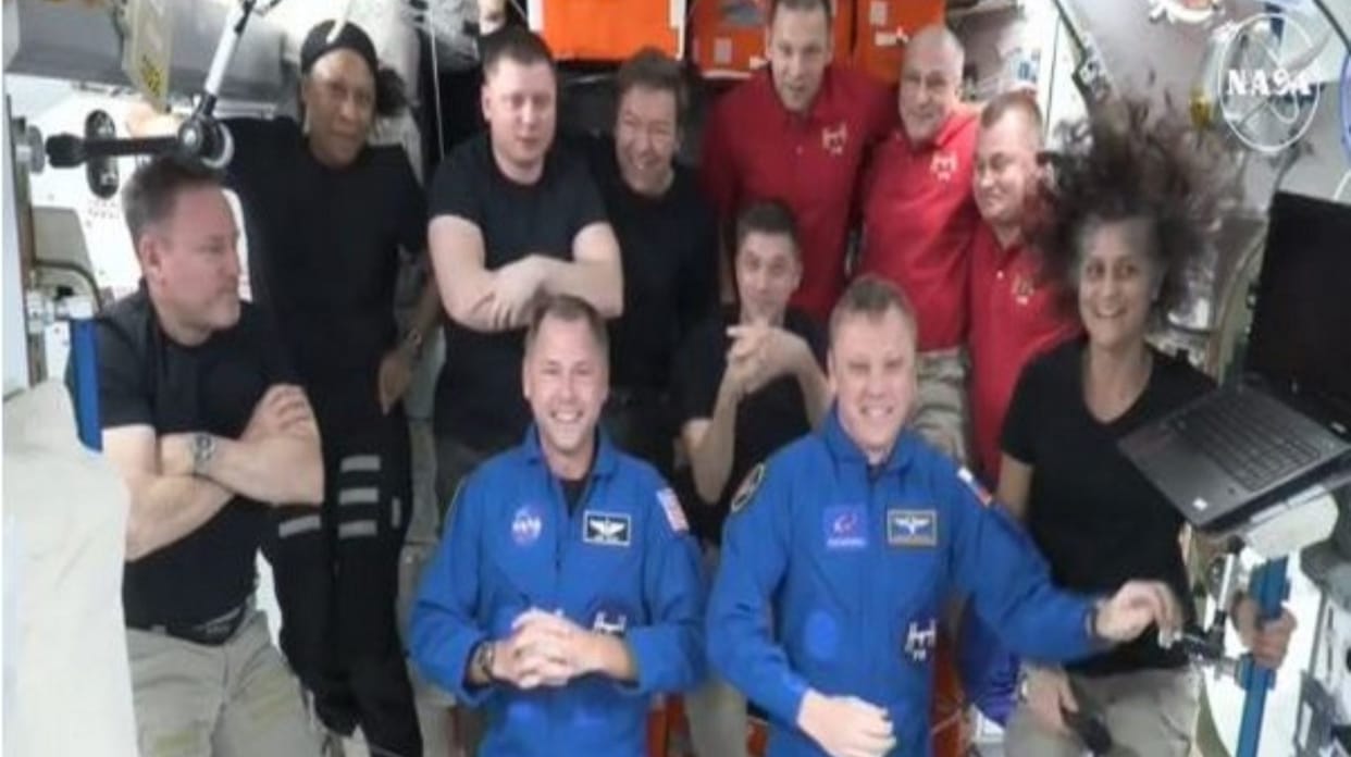 SpaceX Crew-9 arrives at ISS welcomed by NASA's Sunita Williams and Butch Wilmore news in hindi