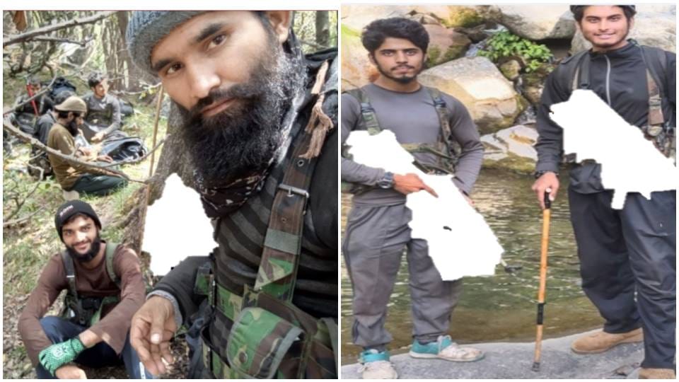 Pictures of terrorists hiding in the forests of Kathua, Doda and Udhampur