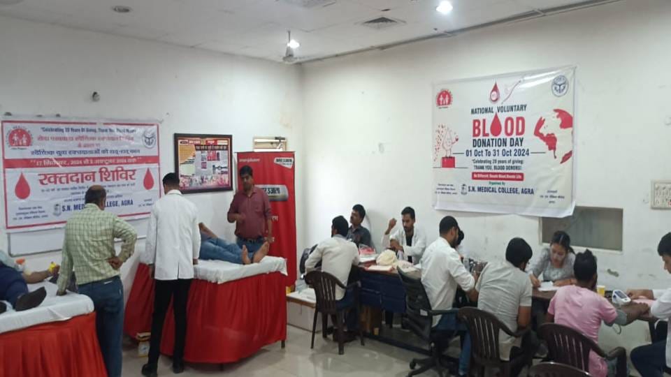 blood donation camps organized by Amar Ujala Foundation On occasion of National Voluntary Blood Donation Day