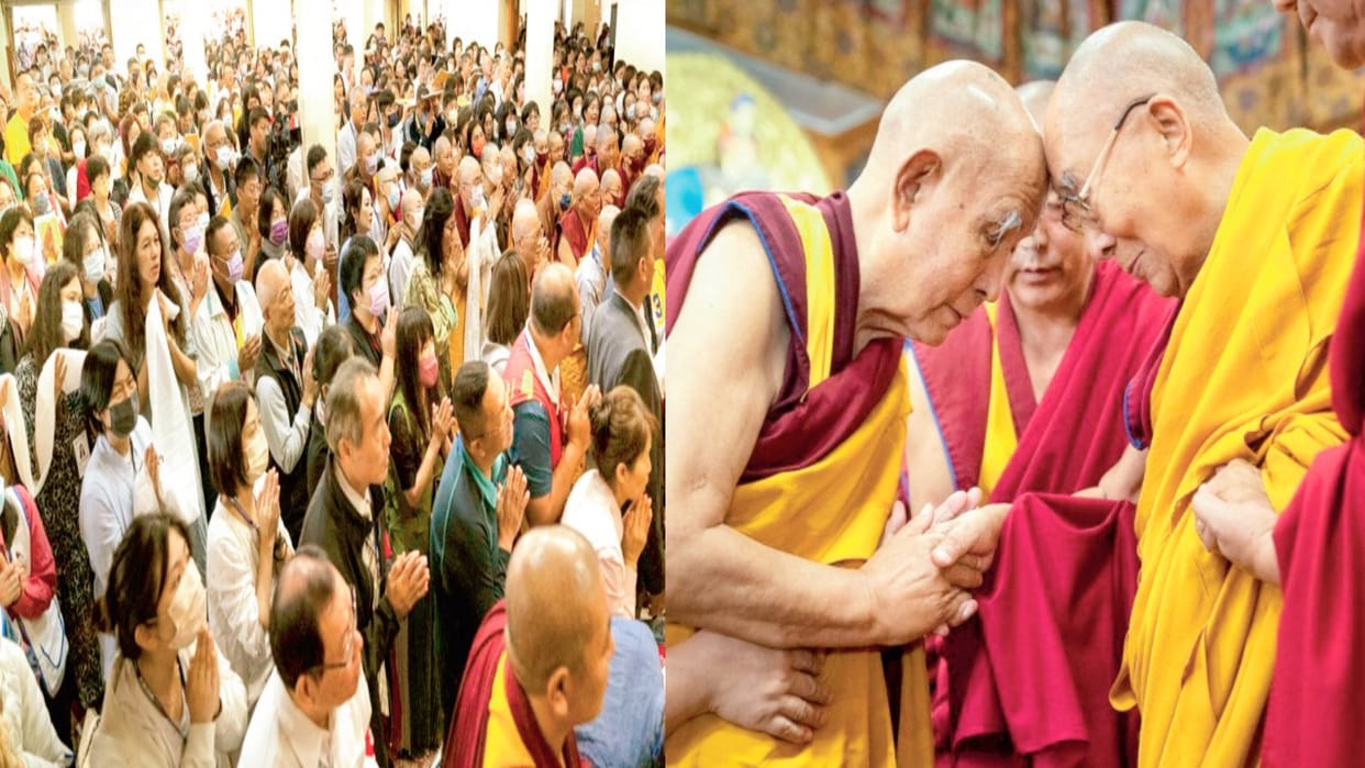 Dharamshala: Dalai Lama preaches to people on aspects of the path in McLeod Ganj
