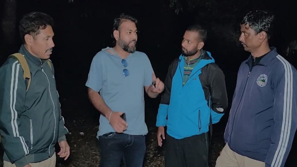 A suspect found wandering in the forest in Nainital