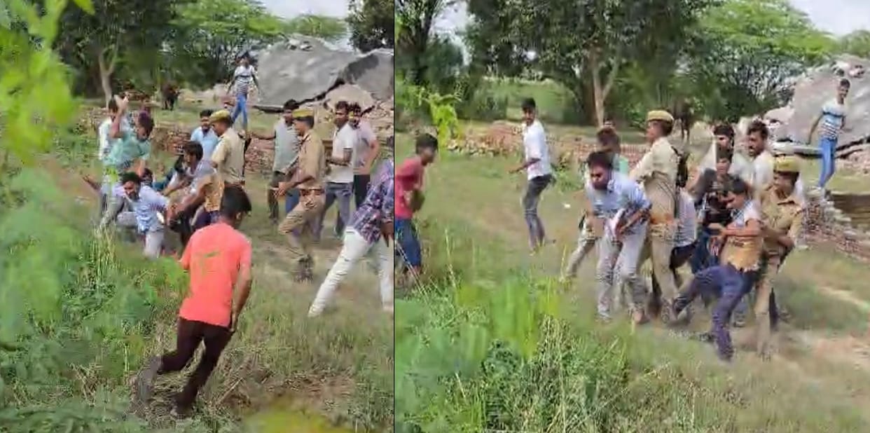 Villagers chased and beat up the Lekhpal, tore the records, report against 30 named villagers and others