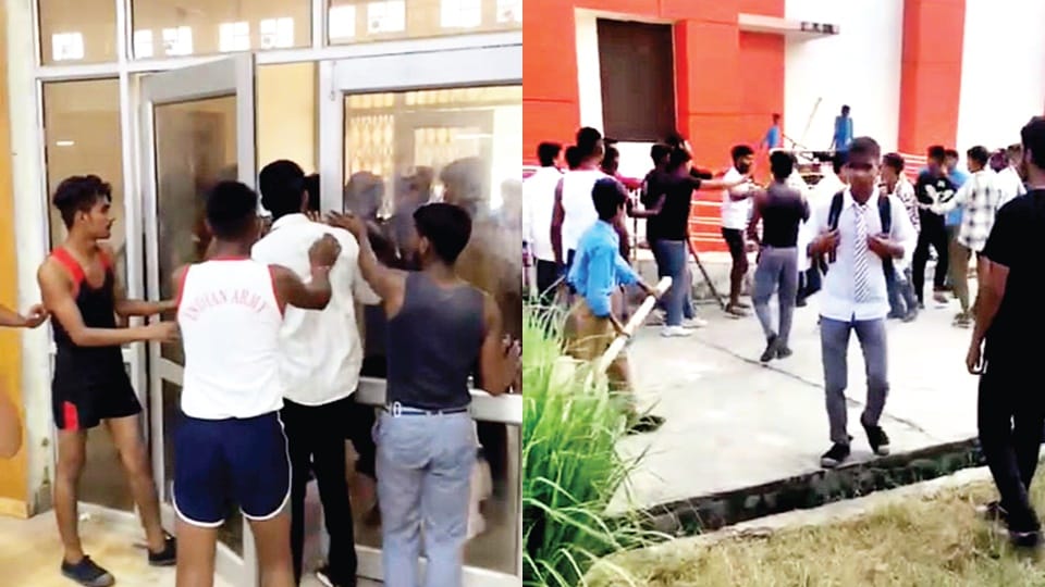 Moradabad: Mini stadium became a battlefield, fierce fighting after defeat in Kabaddi, stampede among teachers
