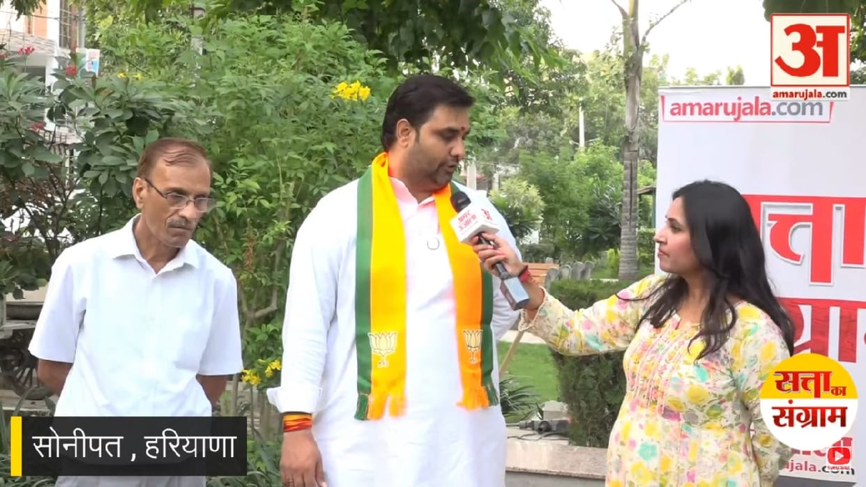 sangam program of power discussion with leaders in amar ujala election chariot in sonipat