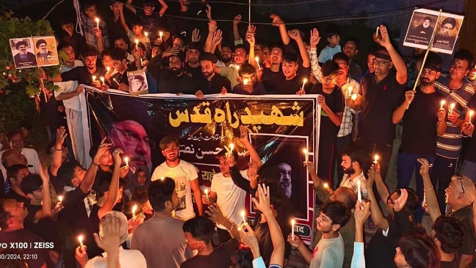 Moradabad: Candle march in memory of Nasrullah