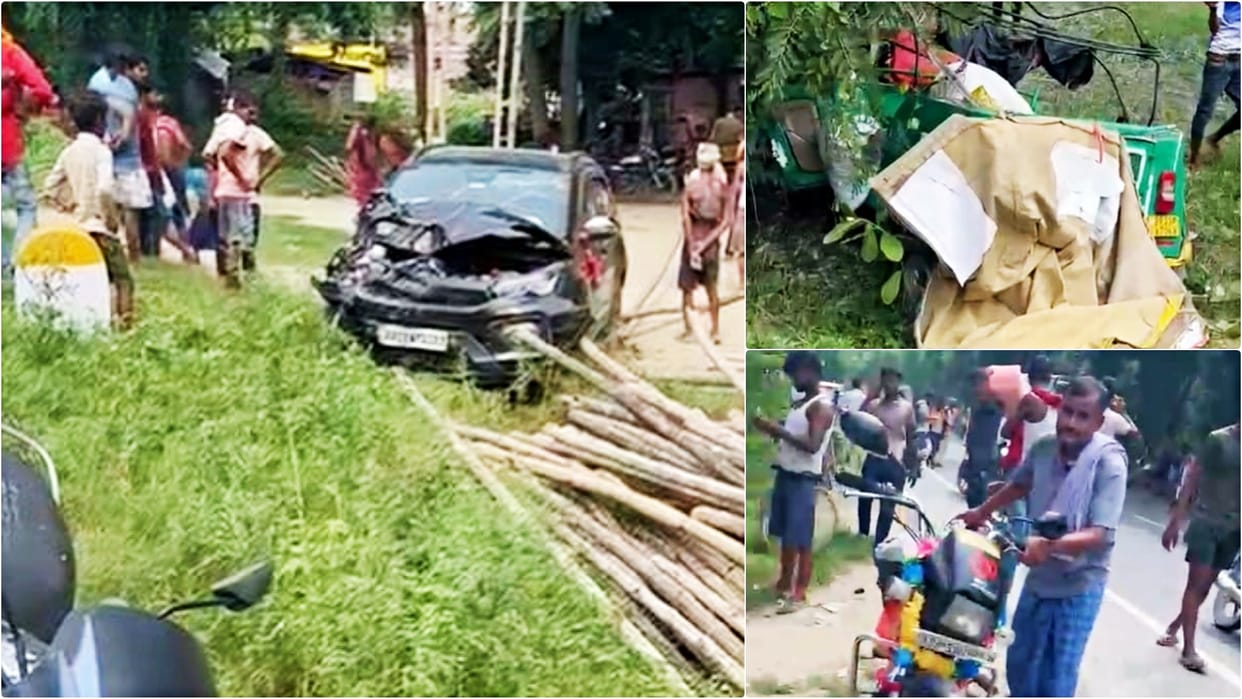 Bihar News: Auto and car collide fiercely in Samastipur, 3 people including a woman died, jam on NH-28