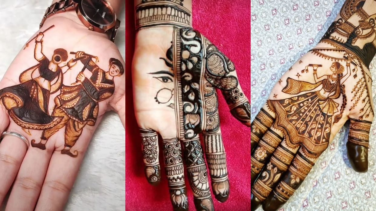Navratri Special Mehndi Design for shardiya navratri 2024 Navratri Mehndi images 2024