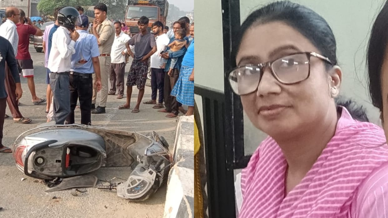 lady teacher died after being crushed by truck in bareilly
