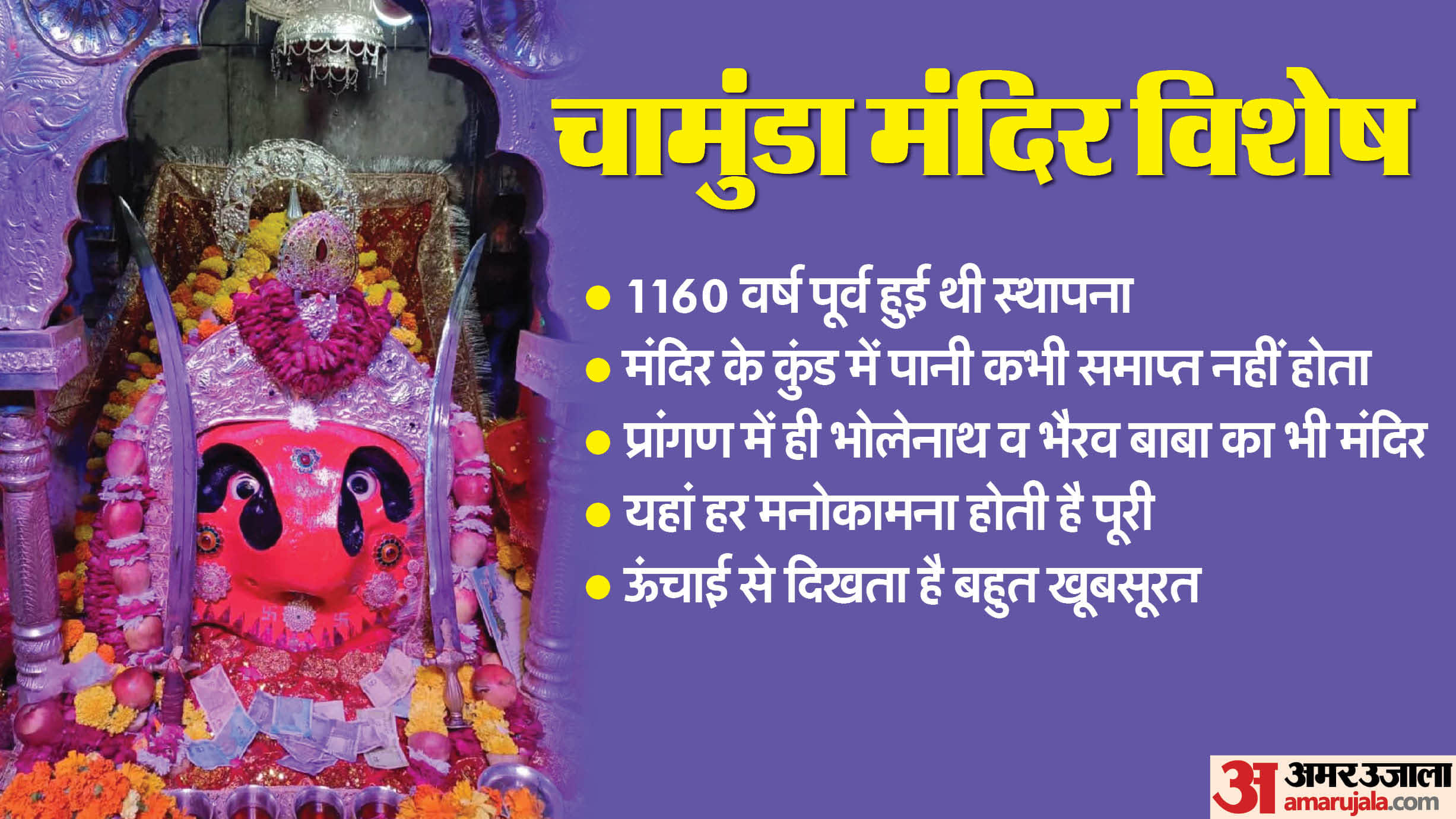 Chamunda Mata Temple is the family deity of Chauhan dynasty in ajmer
