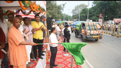 CM Yogi inaugurates pink toilet in Gorakhpur on the first day of Navratri