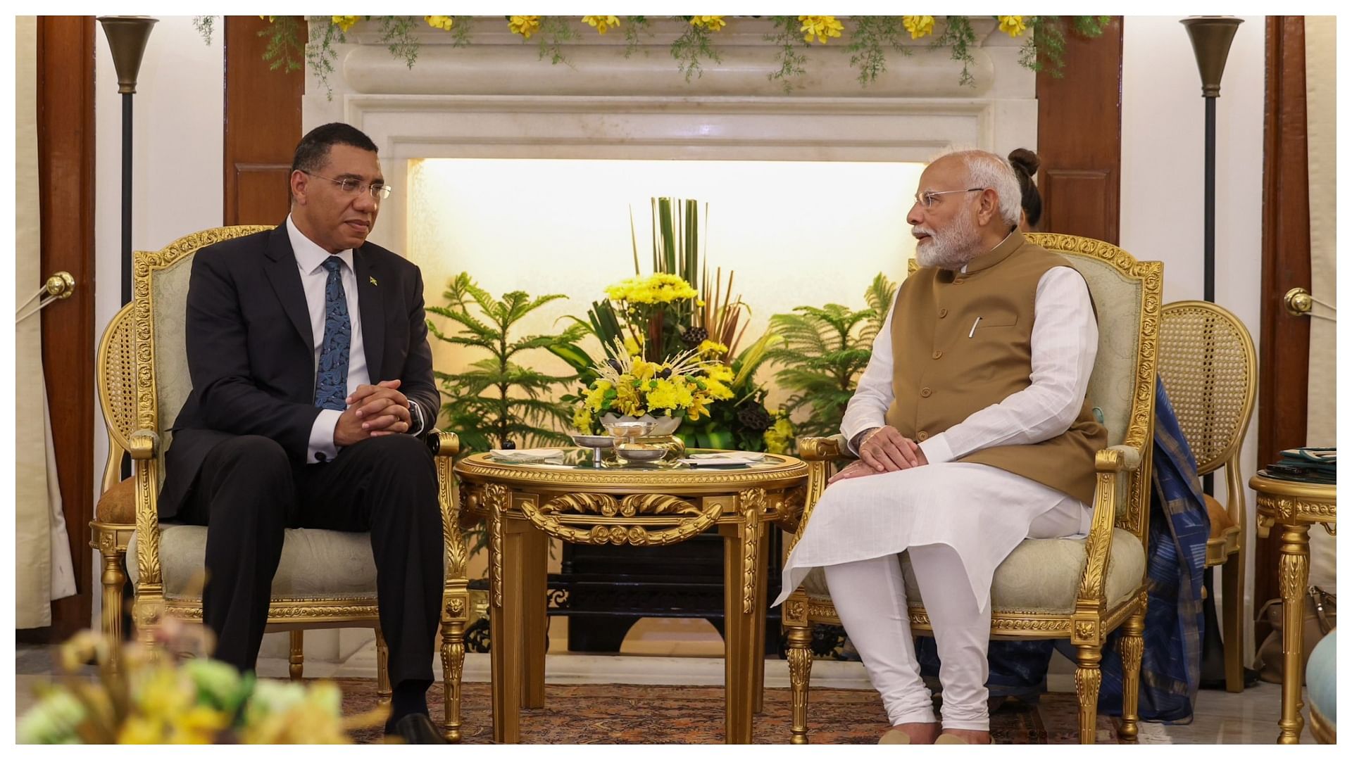 Jamaica Pm Andrew Holness Security Lapses Denied Entry In Parliament Pm Modi - Amar Ujala Hindi News Live - Jamaica Pm:भारत दौरे पर आए जमैका के पीएम की सुरक्षा में लापरवाही, संसद