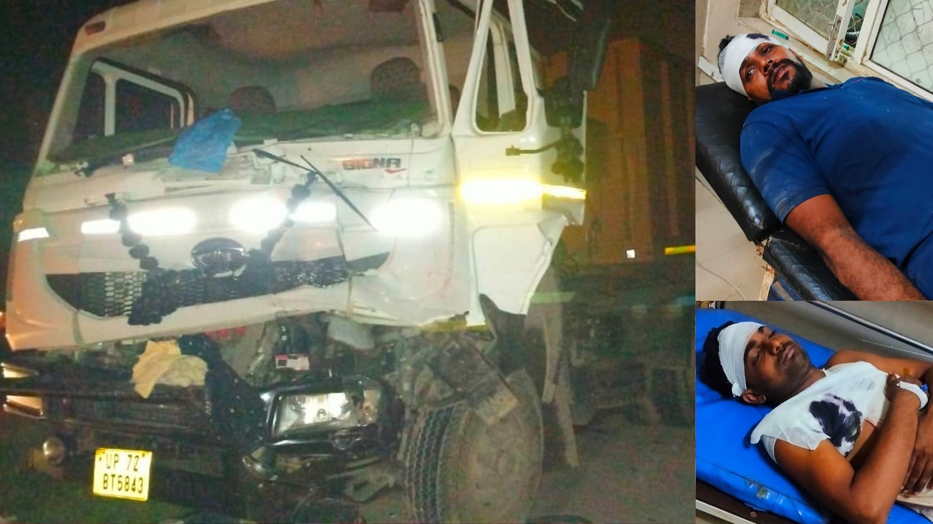 many people injured in accident after dumper hit tractor carrying  Navratri idol