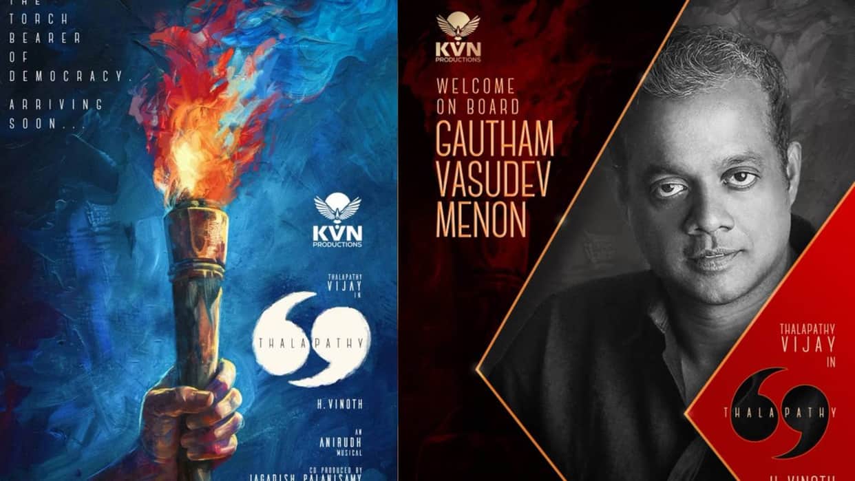 Gautham Menon joins vijay last film Thalapathy 69 after leo kvn production drops poster bobby deol pooja hegde