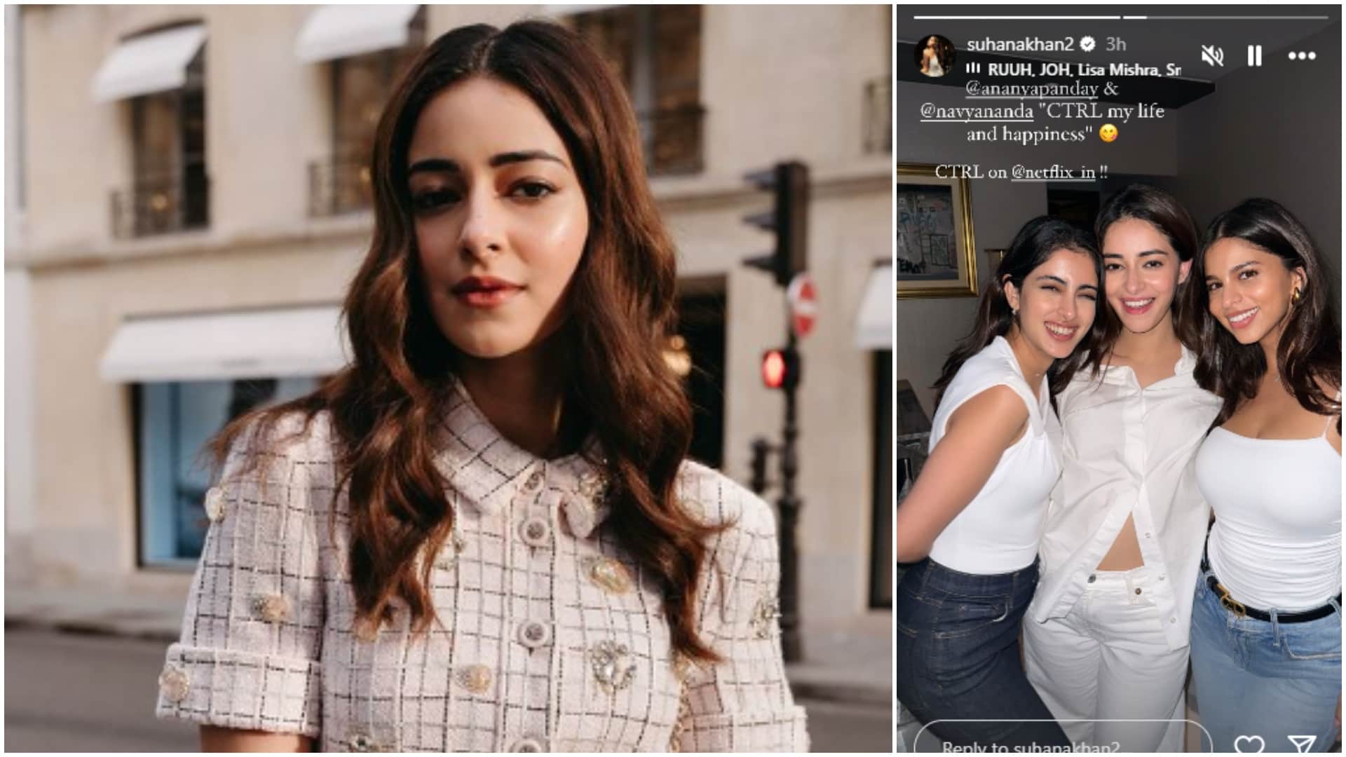 King actress Suhana Khan shared picture with Navya Nanda and CTRL actress Ananya Panday