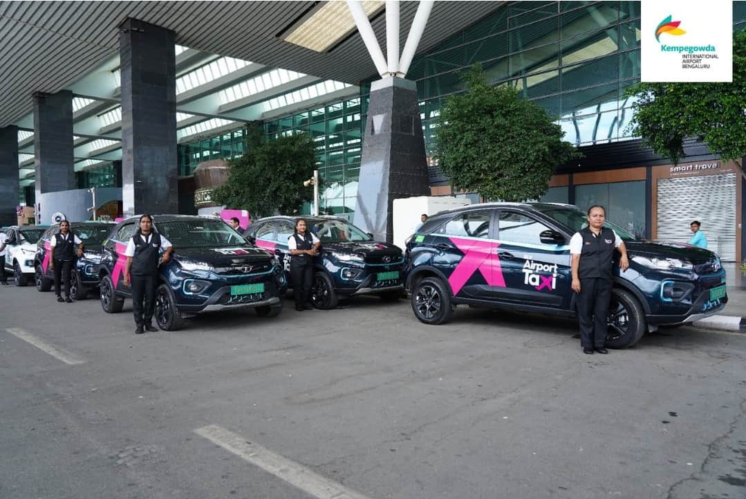 Bengaluru Airport expanded green mobility by adding New Electric Taxis to its fleet