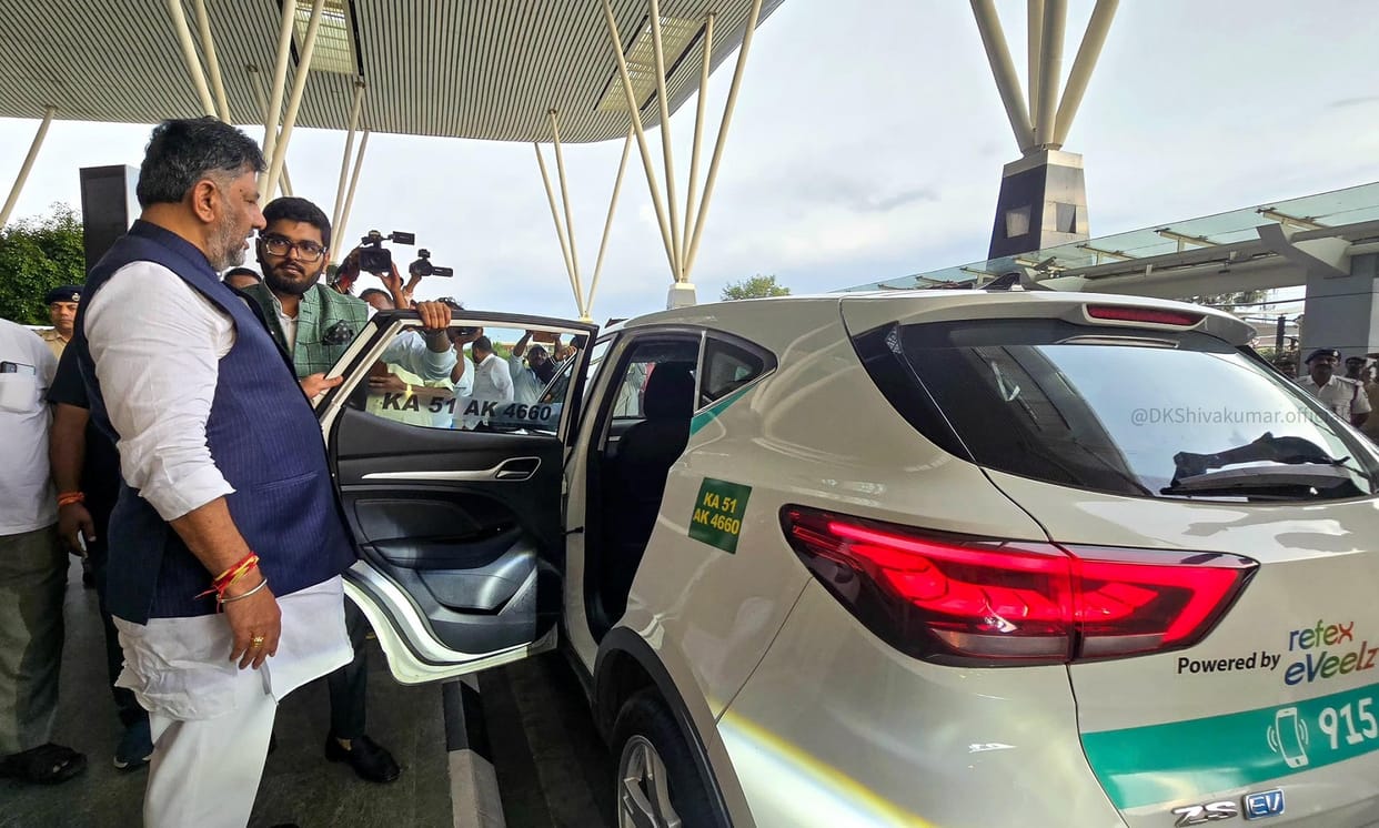 Bengaluru Airport expanded green mobility by adding New Electric Taxis to its fleet