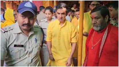 India Cricket Team Head Coach Gautam Gambhir Visits Maa Pitambara Temple in Datia Ind vs Ban 1st t20i