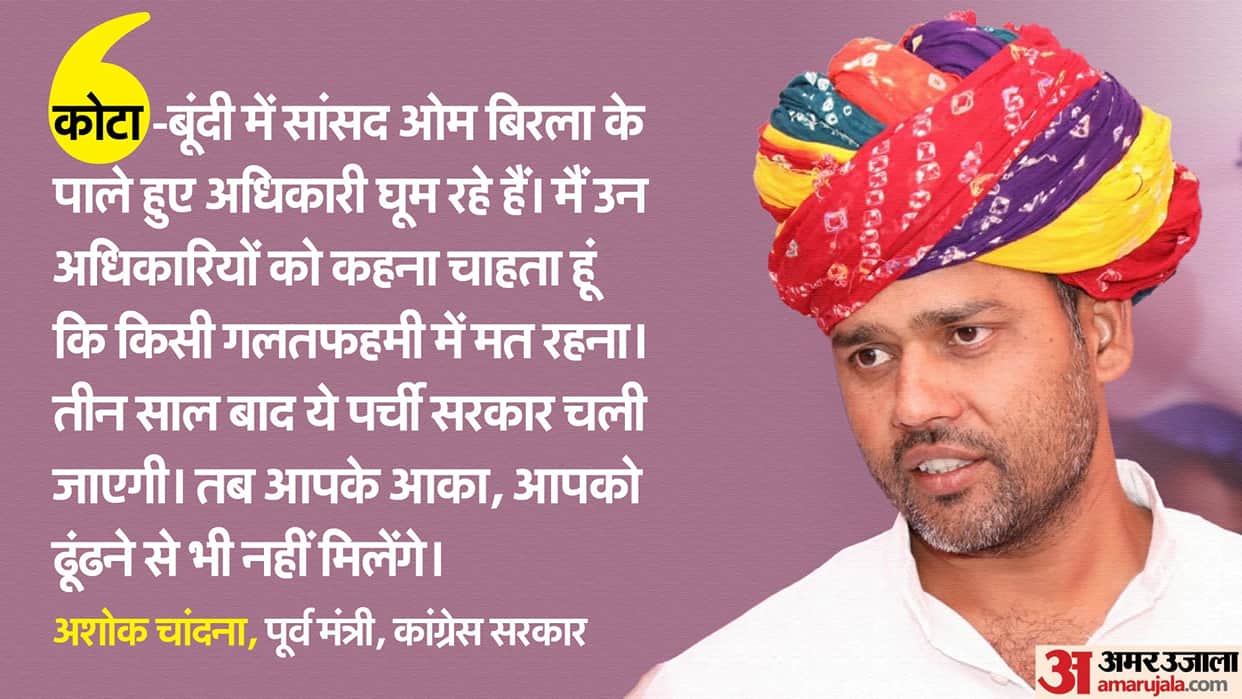 Rajasthan: Chandna's warning to the police officers of Kota-Bundi, said- will make them cry tears of blood