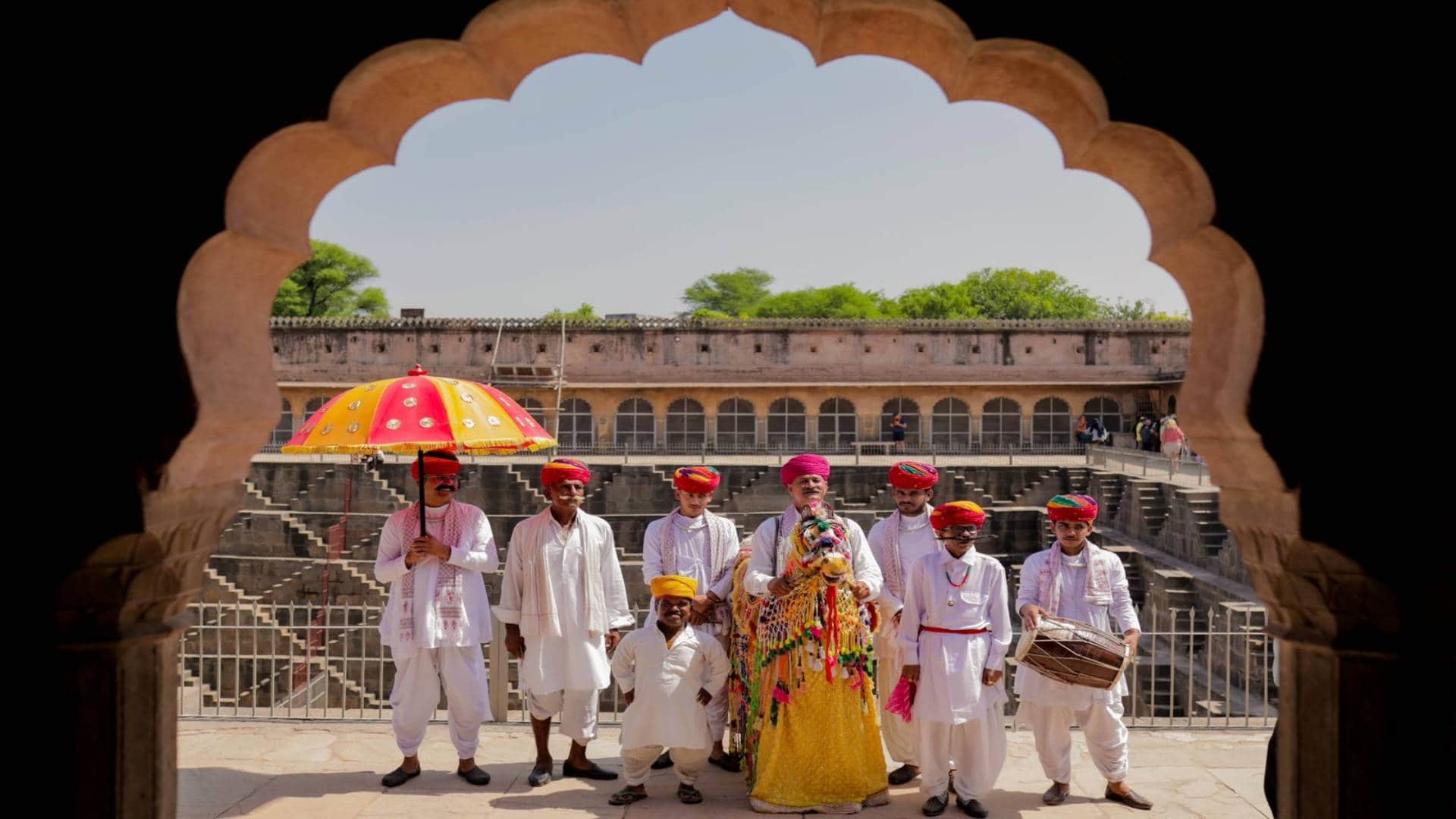 Rajasthan Abhaneri Festival which adds to glory of heritage tourism begins foreign guests dance to folk songs