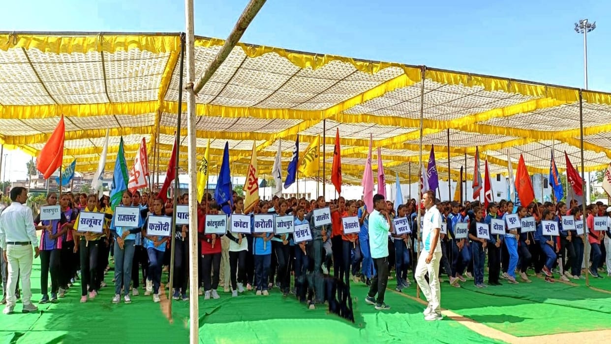 Kekri 68th state level softball competition started MLA inaugurated 1328 players from 84 teams participated