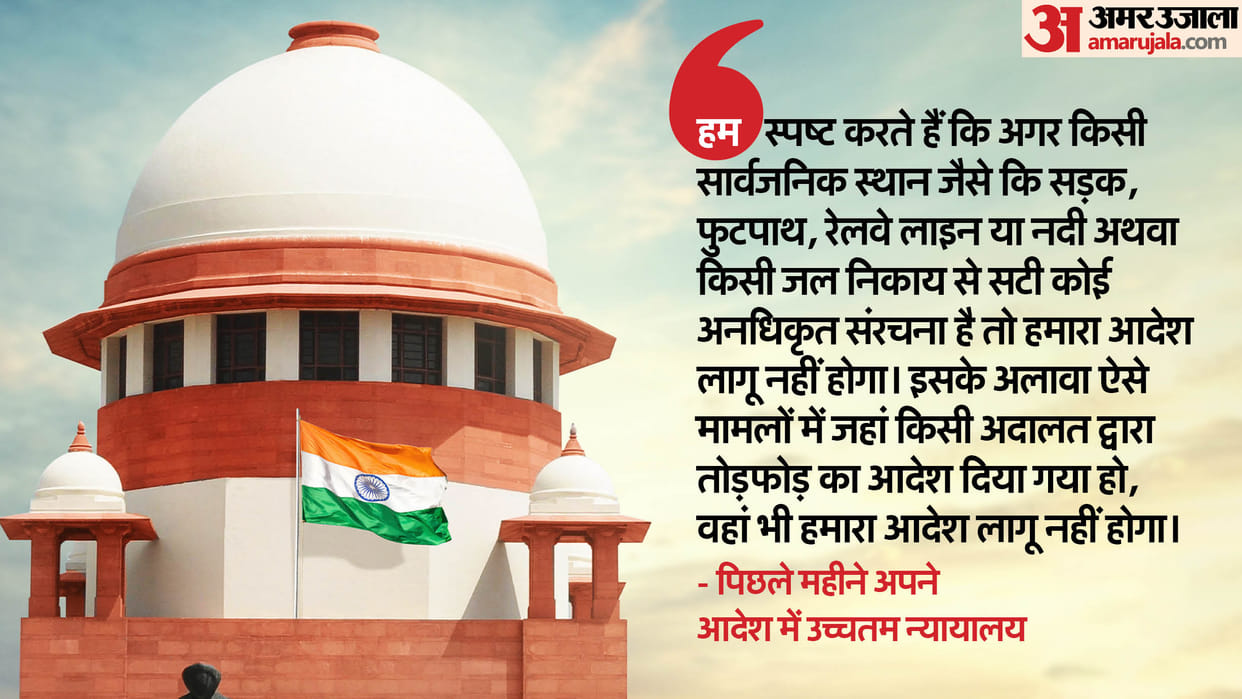 SC Updates: Contempt charge in demolition case SG Gujarat asked to respond Notice to Delhi LG in another case