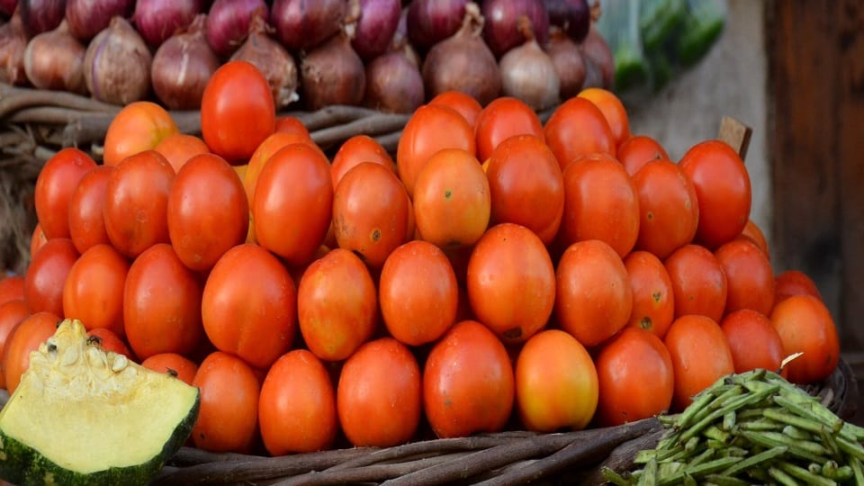 tomato or apple, rate of both in Aligarh is Rs 80 per kg