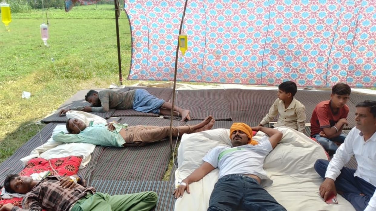 villagers sit hunger strike for three days to get the road built in budaun