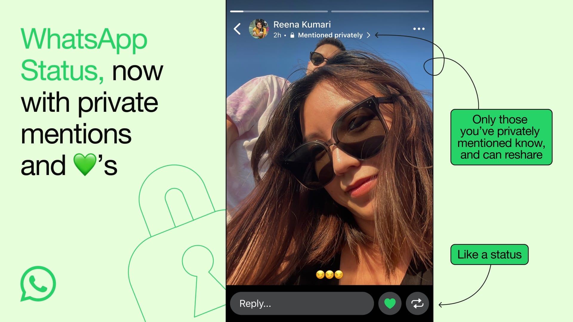 WhatsApp Adds Private Mentions and Likes to Its Status Feature details here