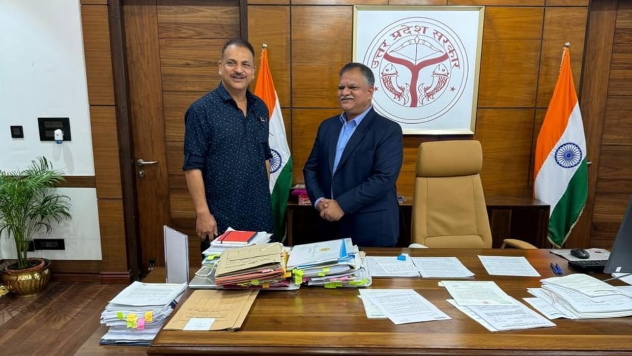 Bihar News: Saran MP Rajiv Pratap Rudy met UP government Chief Secretary Manoj Kumar, Ring Dam court case
