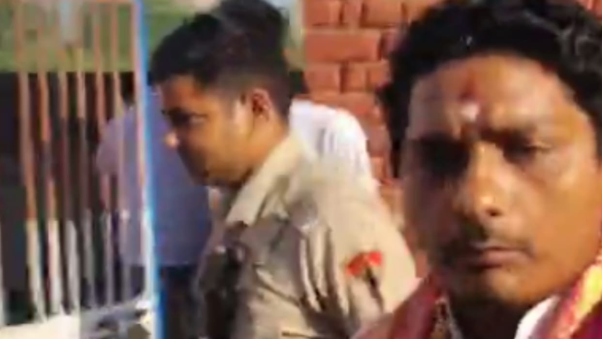 BJP candidate Captain Yogesh Bairagi reached Julana on receiving information about booth capturing, scuffle