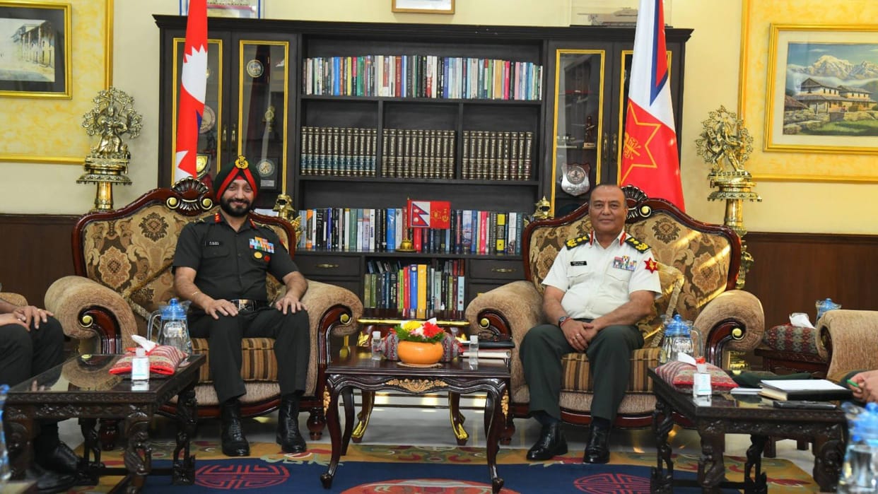 Maj. Gen. Dewgun from Gorkha Rifles calls on Nepal Army chief; discusses military relations