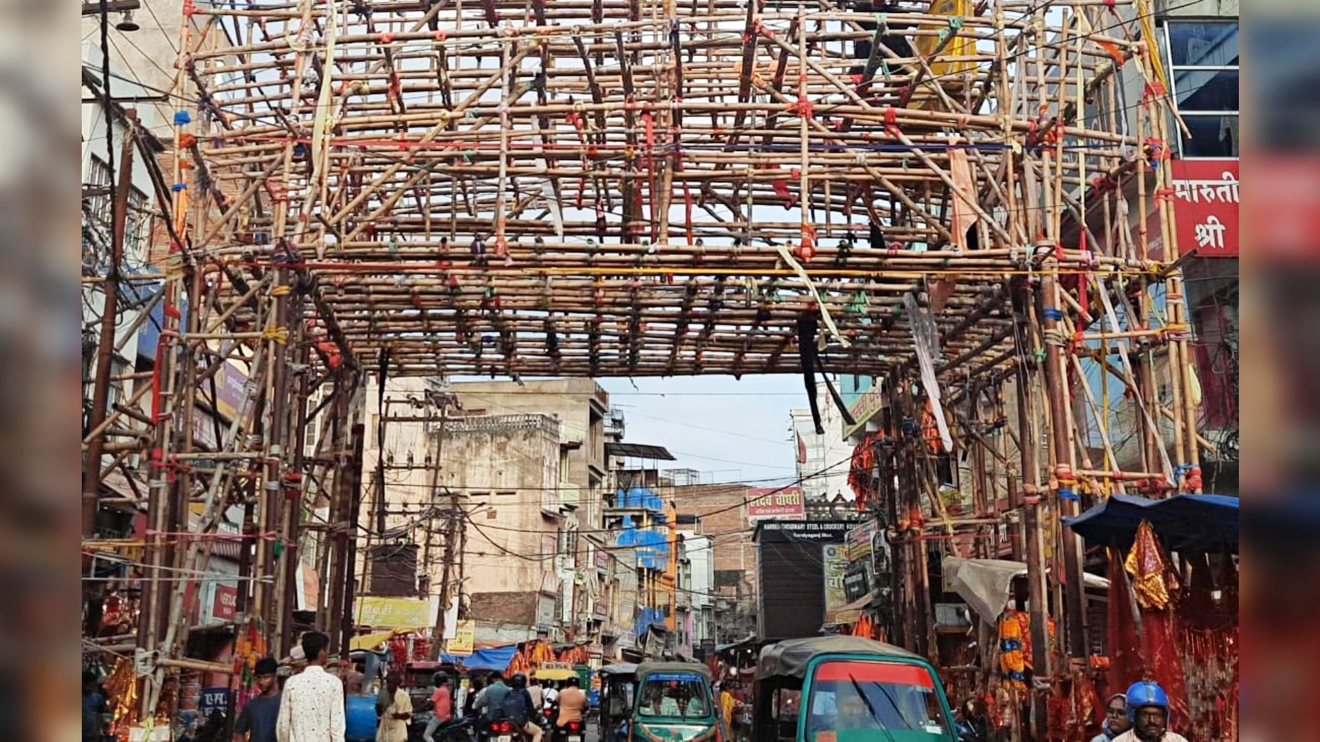 Muzaffarpur: Navratri Puja Pandal becomes center of attraction, Char Dham, Mahishasura Vadh