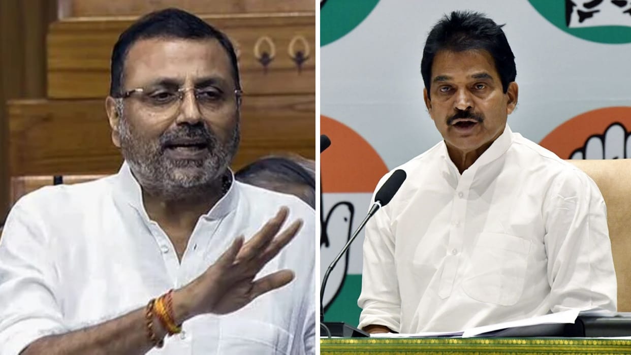 PAC head kc venugopal working defame government sebi chief bjp mp nishikant dubey write letter lok sabha speak