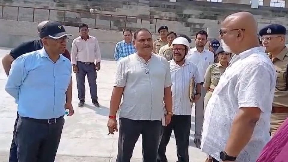 Secretary Sports Amit Sinha Sports inspected the cycling track and multi-purpose hall Rudrapur