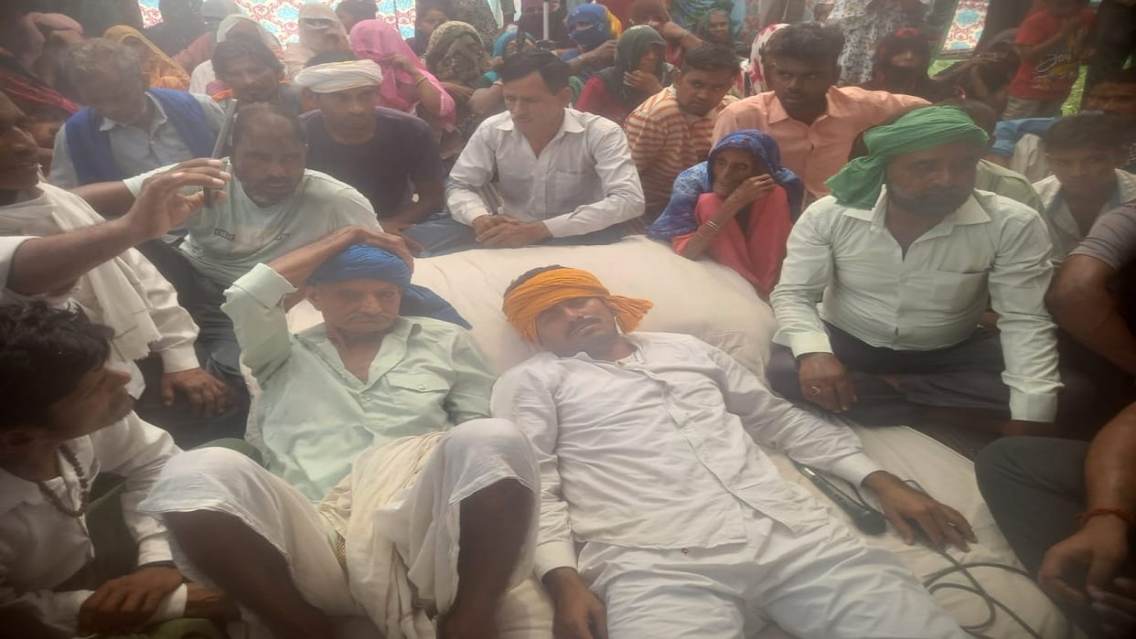 villagers sit hunger strike for road since four days in budaun