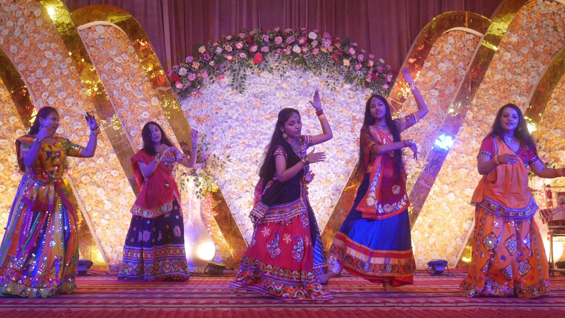 Navratri festival in Varanasi Youth perform dandiya and garba dances