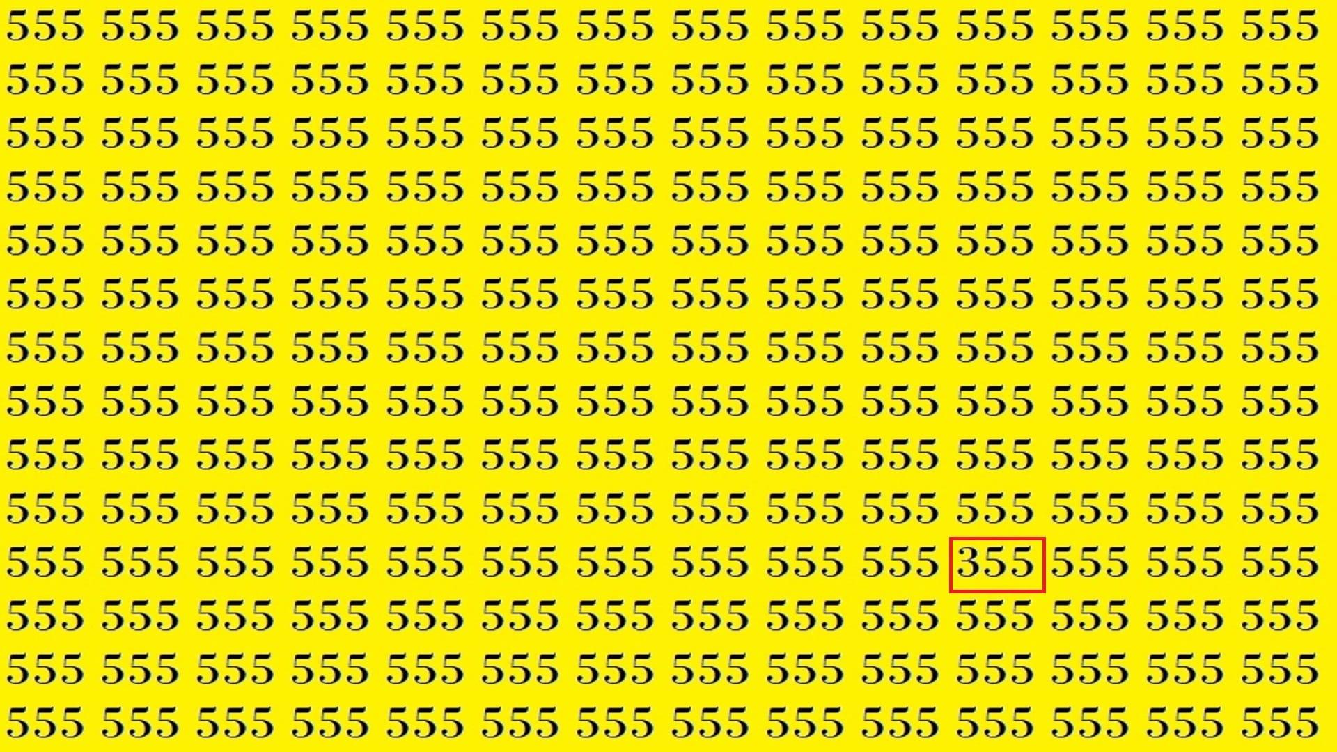 Optical Illusion: Can You Spot 355 In The 555 Within 15 Seconds?