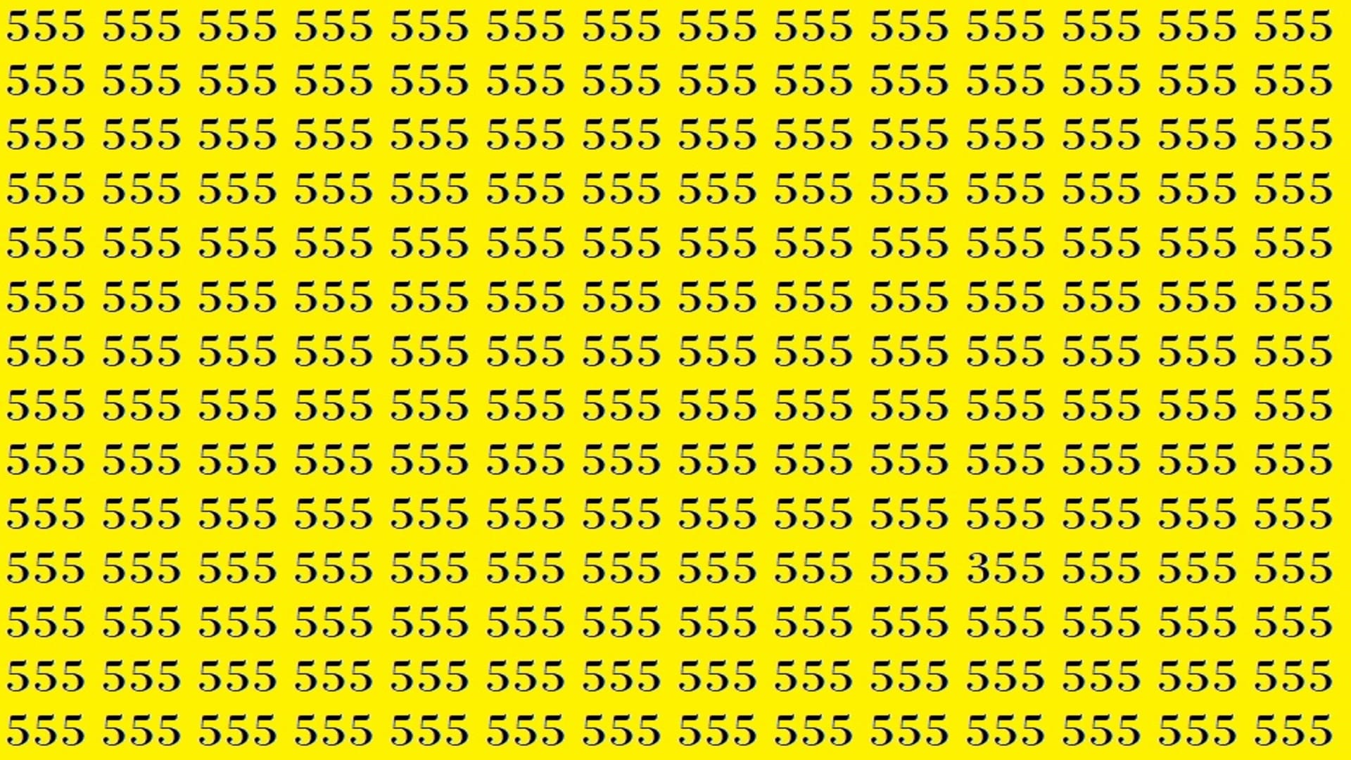 Optical Illusion: Can You Spot 355 In The 555 Within 15 Seconds?