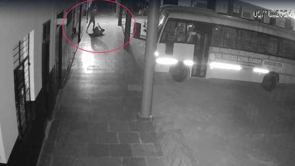 Roorkee News School watchman Murder by beating with stick incident captured in cctv camera